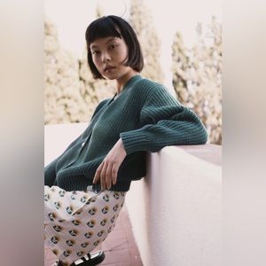 The Tiny Big Sister Sofia Cardigan Women’s size 36 in Dark Teal